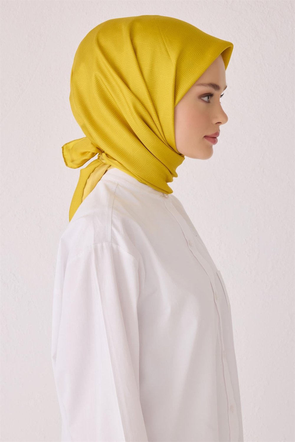 BELLİ GEOMETRİK DESEN İPEK EŞARP 4055D (TWİLL)-84