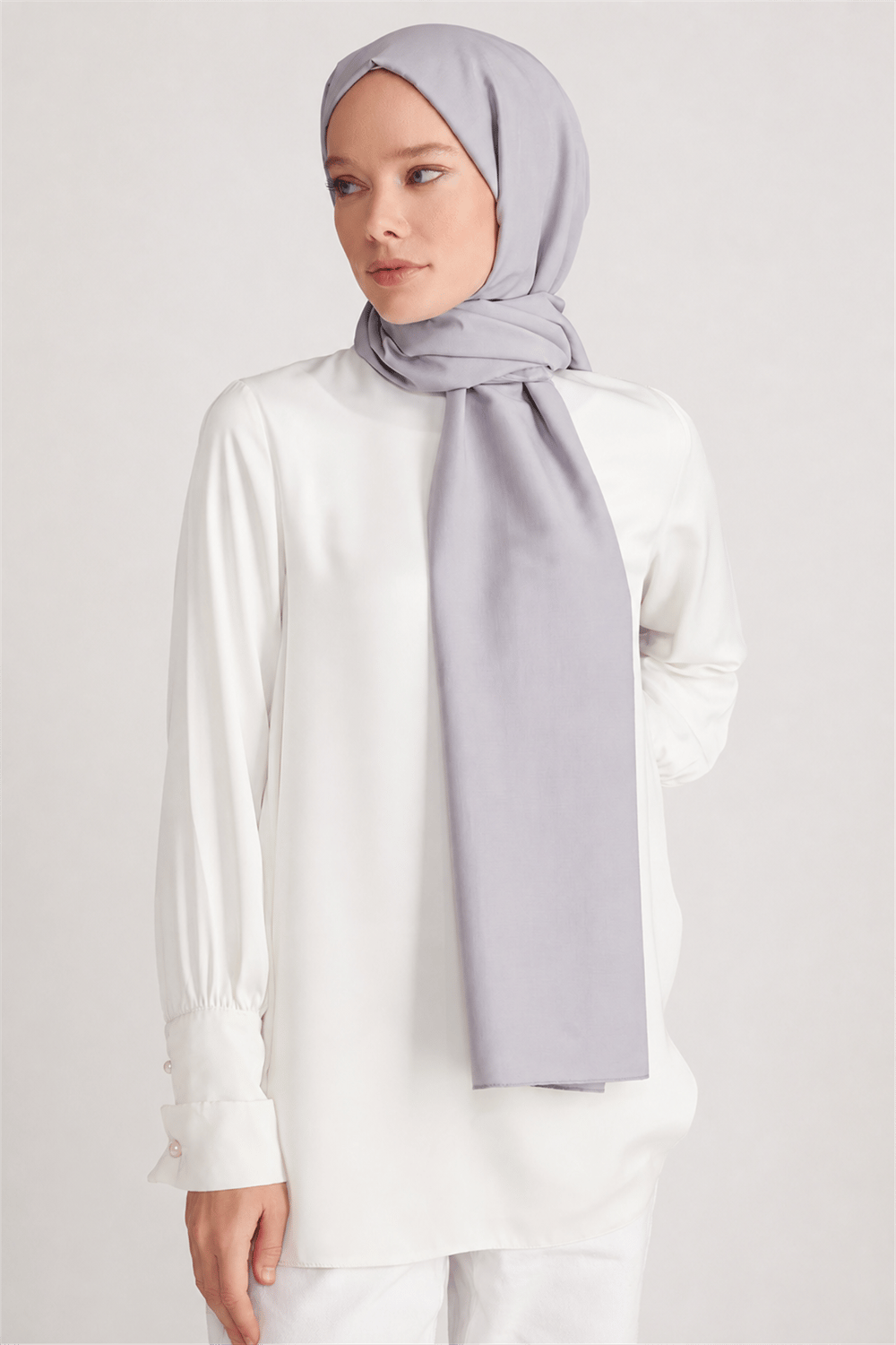 Belli Fresh Düz Tensel Gri Floransa Şal - 6002932