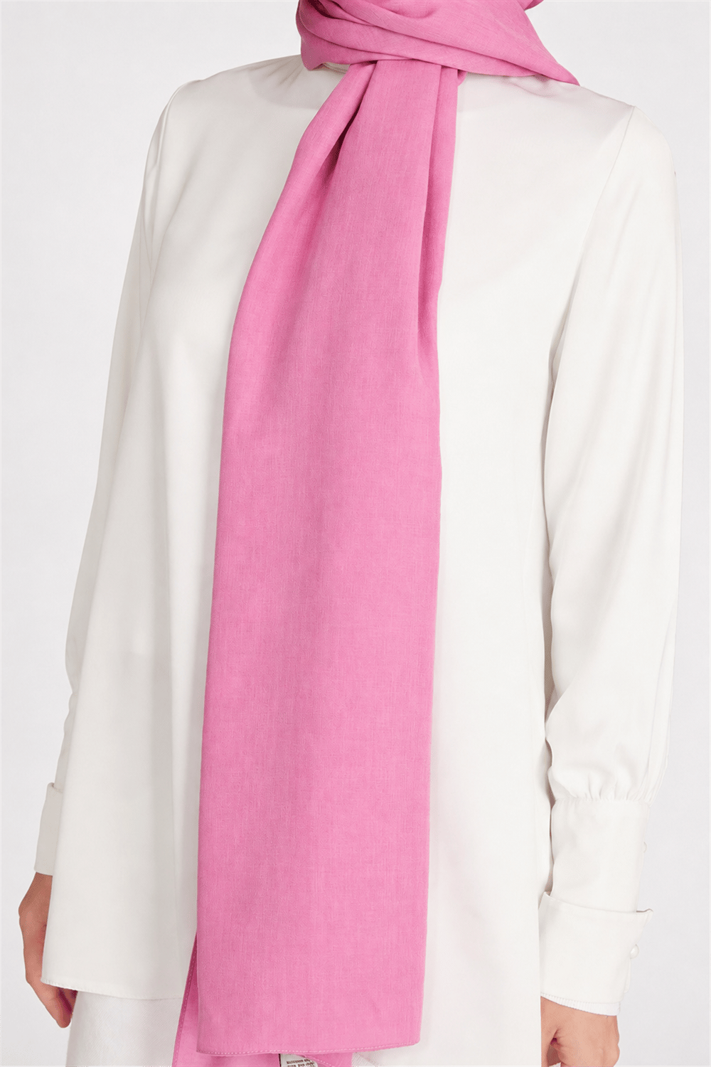 Belli Fresh Düz Tensel Pembe Coral Şal - 6303