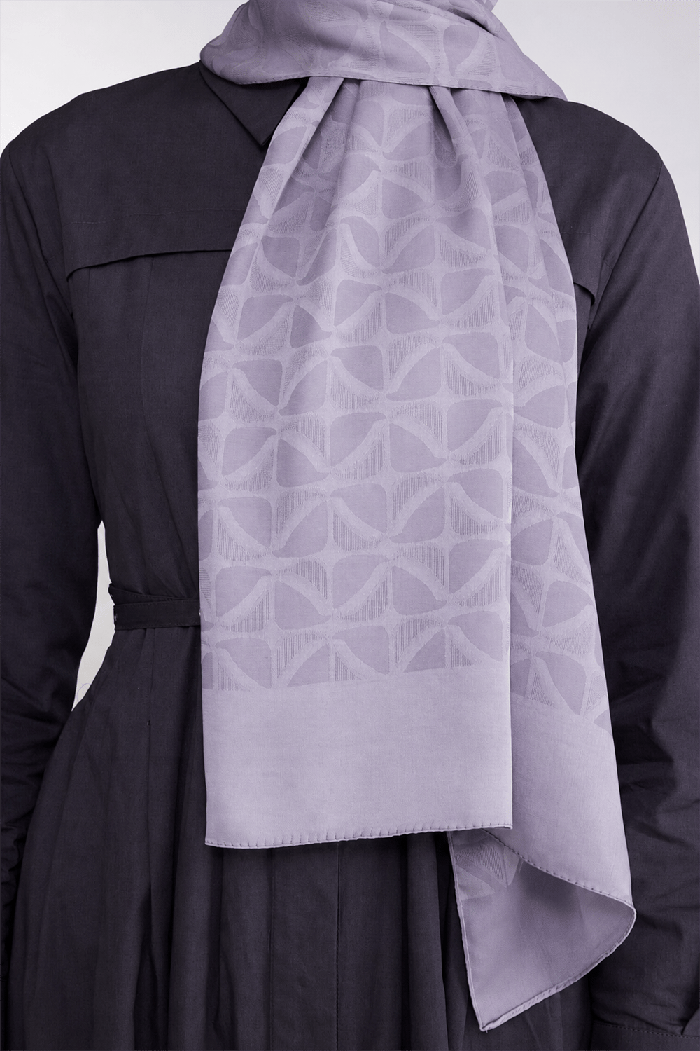 Belli Fresh Geometrik Desen Açık Lila Capri Şal 1 - 247780