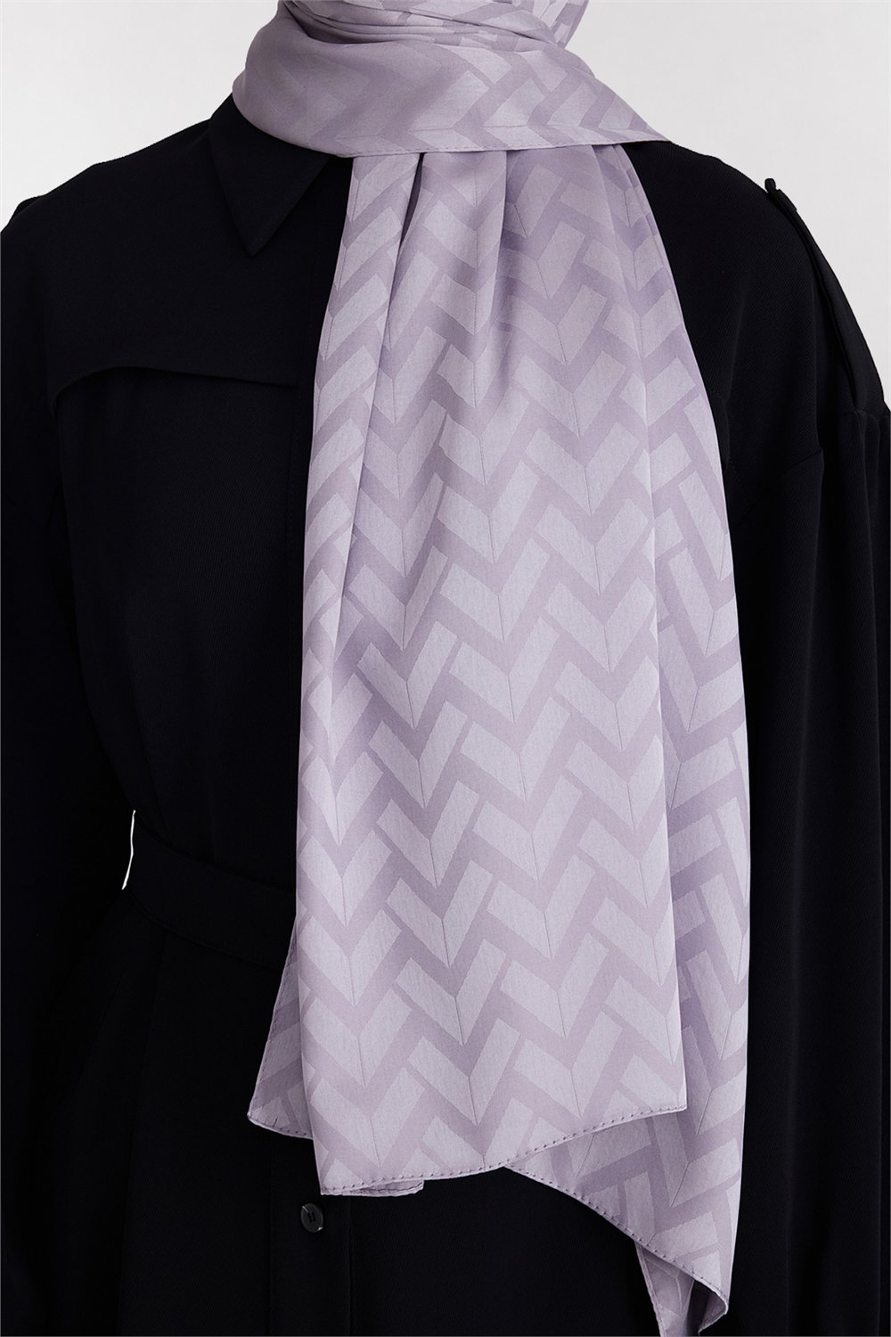 Belli Fresh Geometrik Desen Açık Lila Capri Şal 2 - 247780