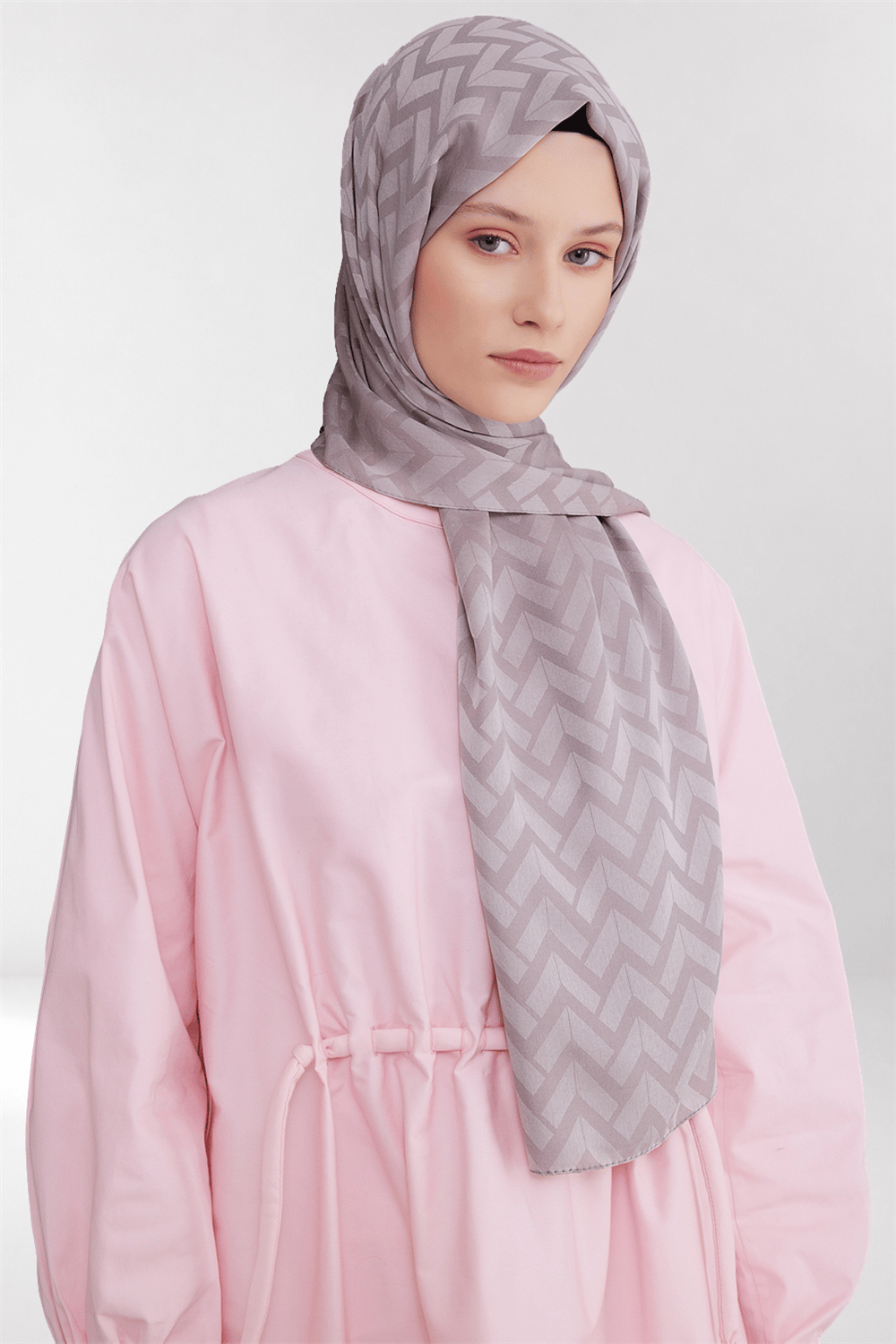 Belli Fresh Geometrik Desen Gül Kurusu Capri Şal 2 - 247777