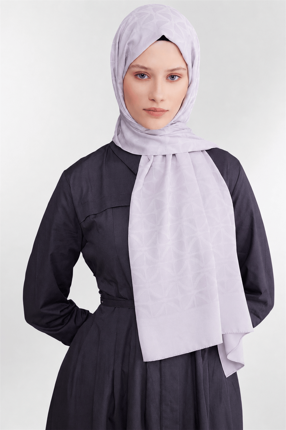 Belli Fresh Geometrik Desen Gümüş Capri Şal 1 - 247781