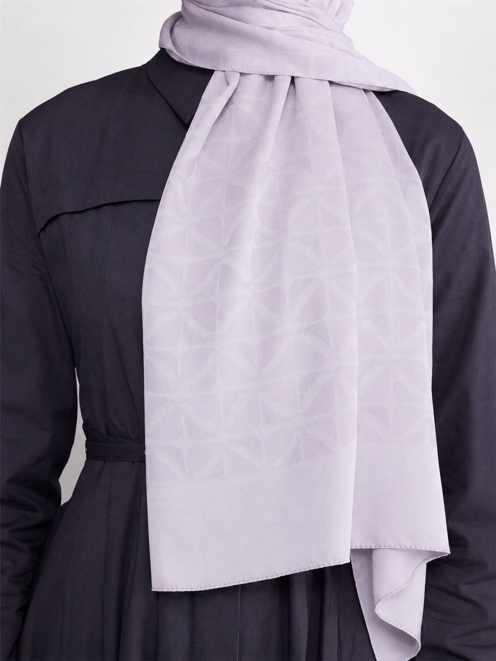 Belli Fresh Geometrik Desen Gümüş Capri Şal 1 - 247781