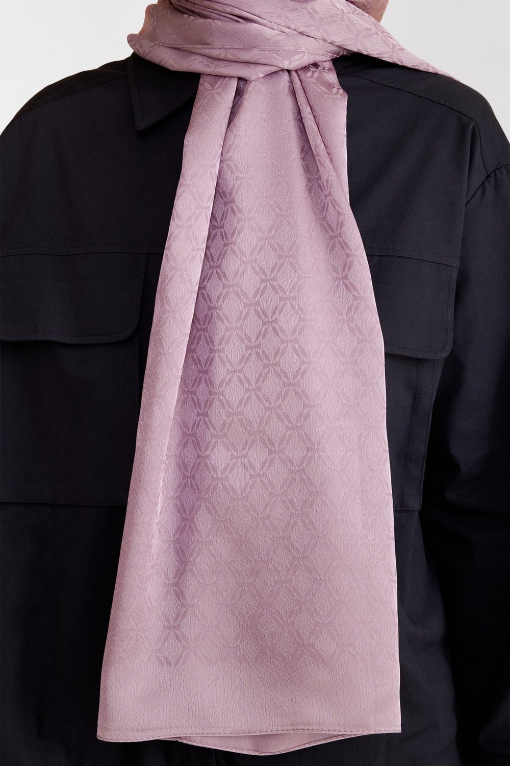 Belli Fresh Geometrik Desen Lila Jakarlı Şal 3 - 247787