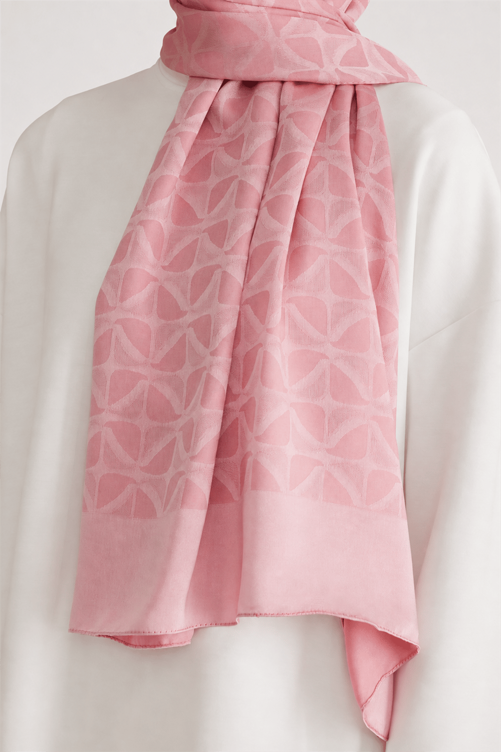 Belli Fresh Geometrik Desen Pembe Capri Şal 1 - 241823