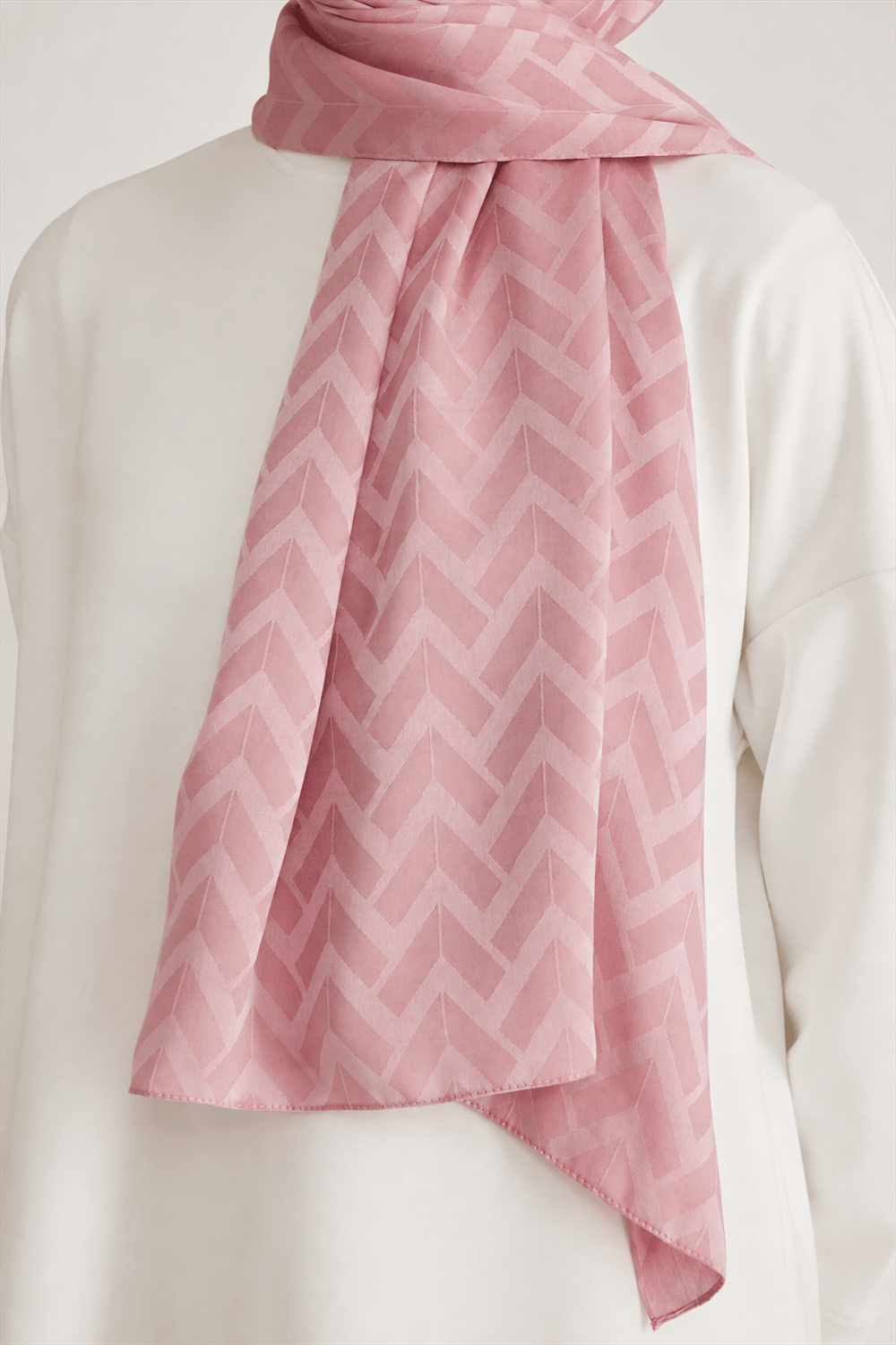 Belli Fresh Geometrik Desen Pembe Capri Şal 2 - 241823