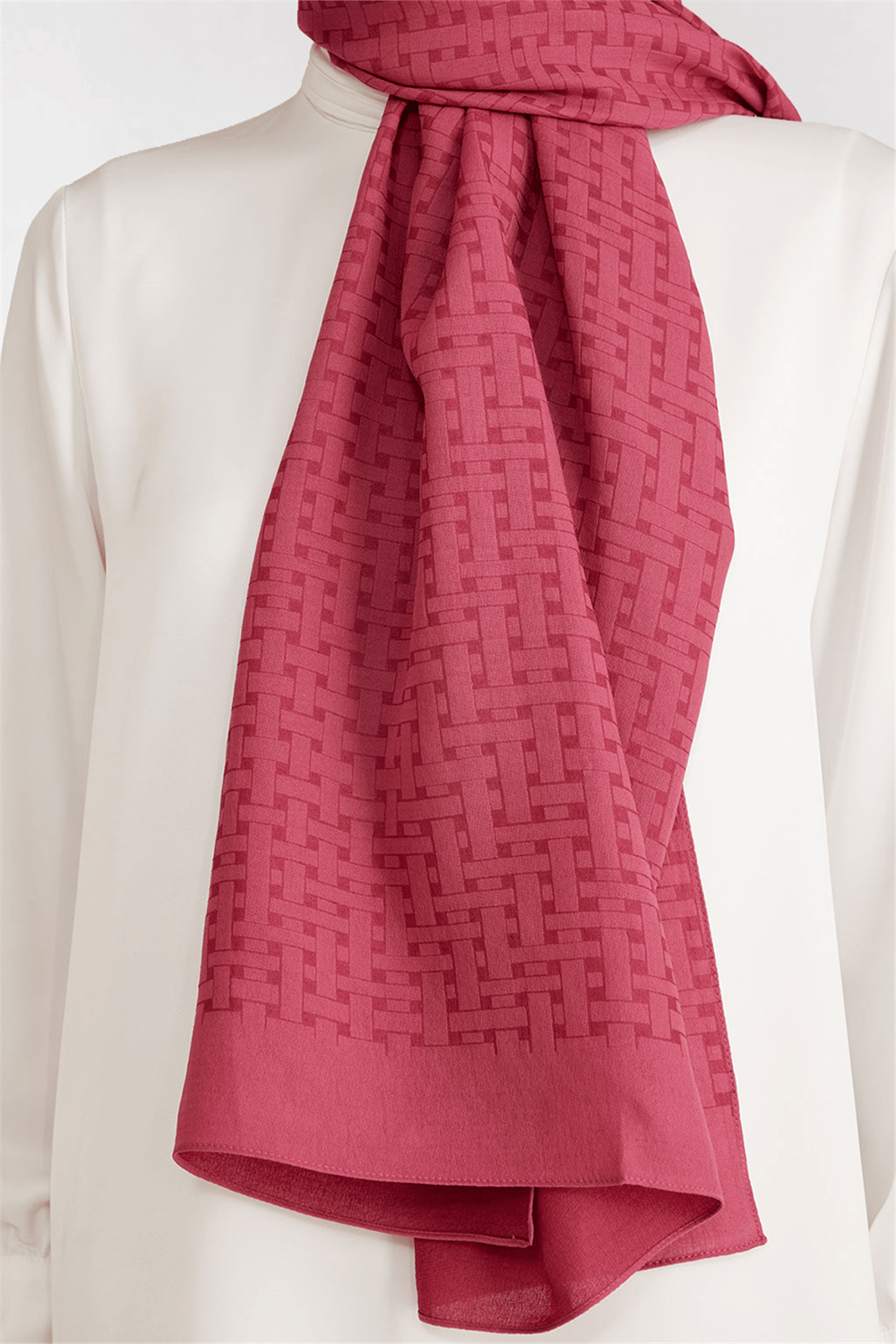 Belli Fresh Hasır Desen Pembe Siena Şal 3 - 21045