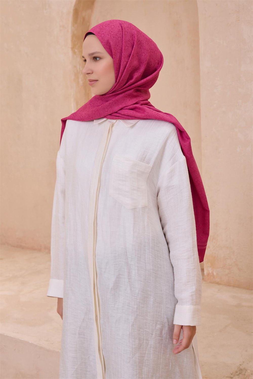 Belli Fresh Şal Desen Pembe Siena Şal 4 - 40