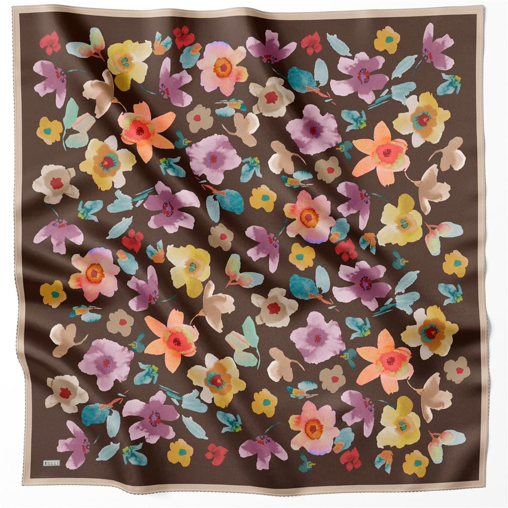 {URUNSEO_TITLE} | BELLI | BELLİ İPEK EŞARP | BELLİ ÇİÇEK DESEN İPEK EŞARP 4033D-MAVİ (TWİLL) - 86