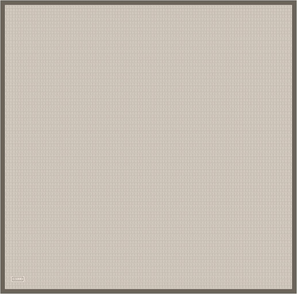 Kahverengi Monogram Desen %100 Twill İpek Eşarp 4321-51