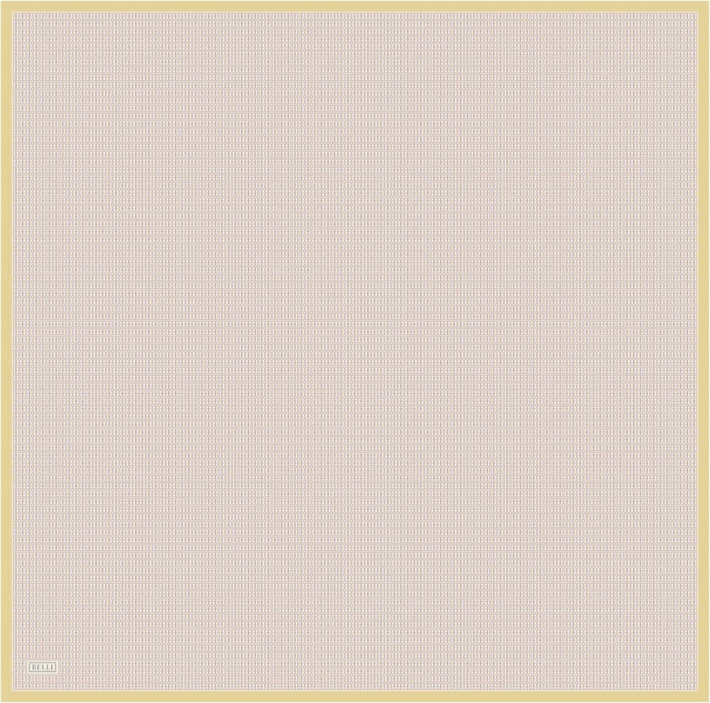 Sarı Monogram Desen %100 Twill İpek Eşarp 4321-04