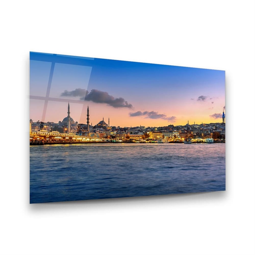 İstanbul'un Büyüsü Yatay Cam Tablo