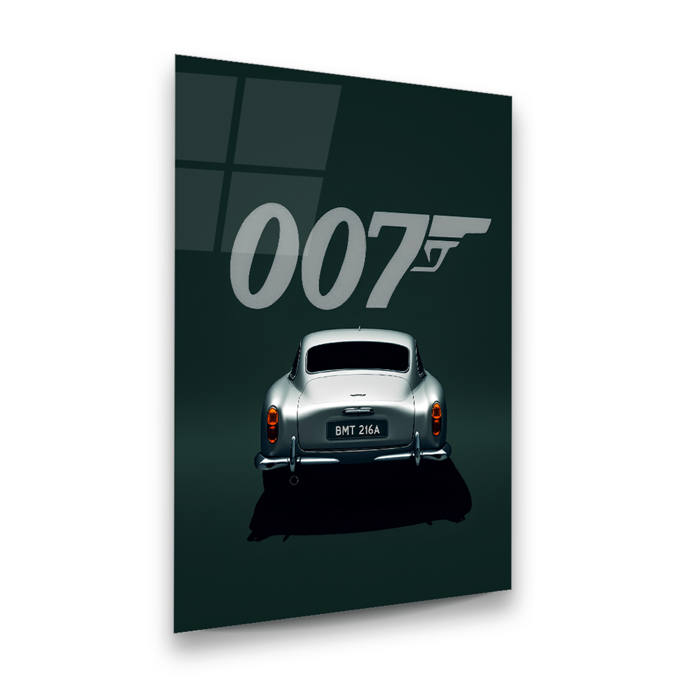 James Bond'un Arabası Dikey Cam Tablo