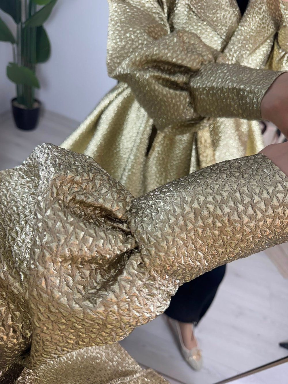 Gold Dokulu Ceket