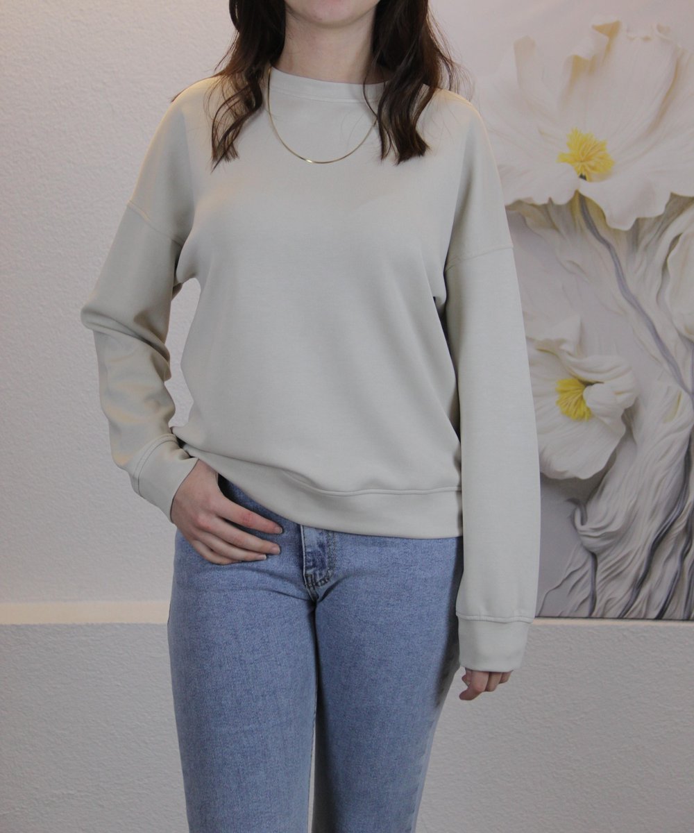 BEJ MODAL SWEATSHİRT