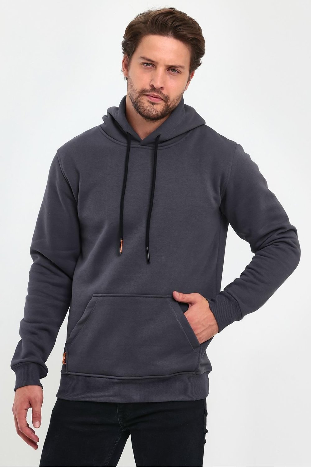 3 İplik Füme Oversize Unısex Şardonlu Sweatshirt