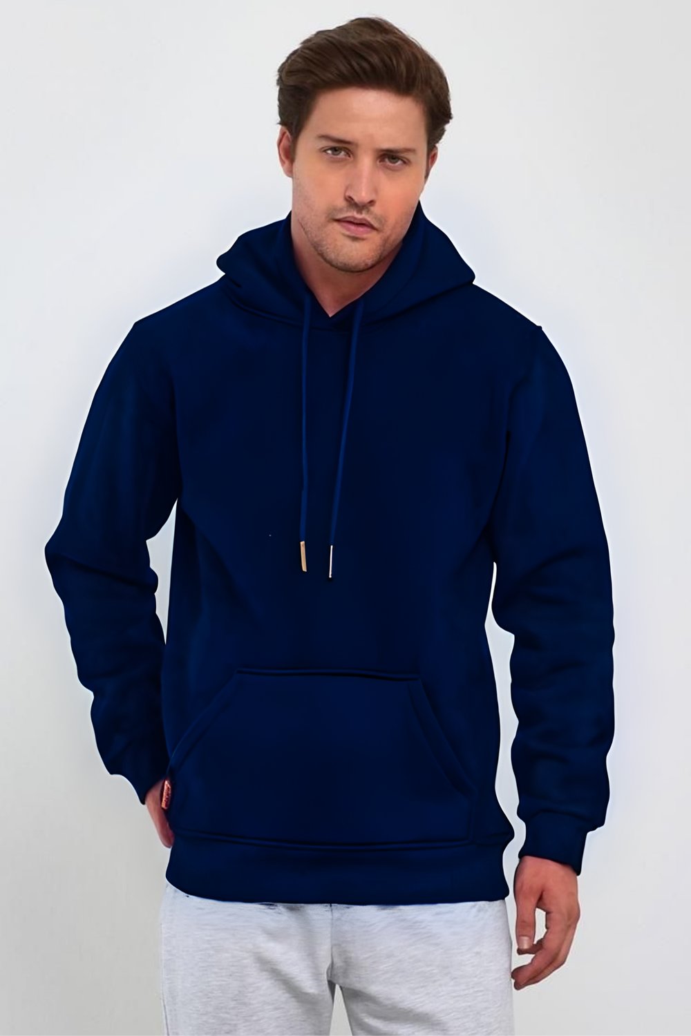 3 İplik Lacivert Oversize Unısex Şardonlu Sweatshirt