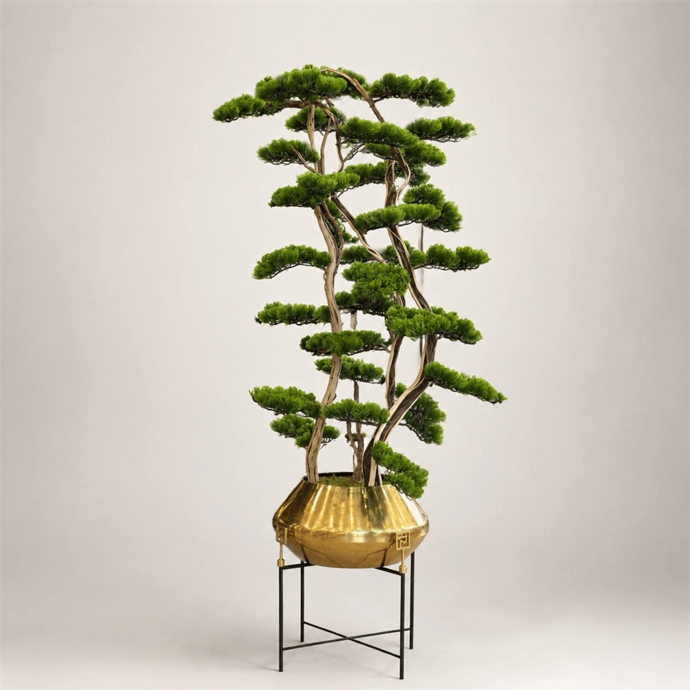 160 cm Pirinç Saksılı Yapay Bonsai