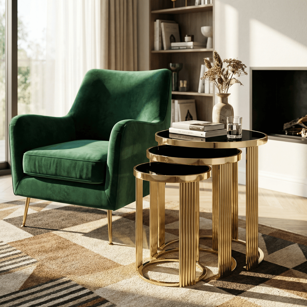 Arte Gold Zigon Sehpa Seti