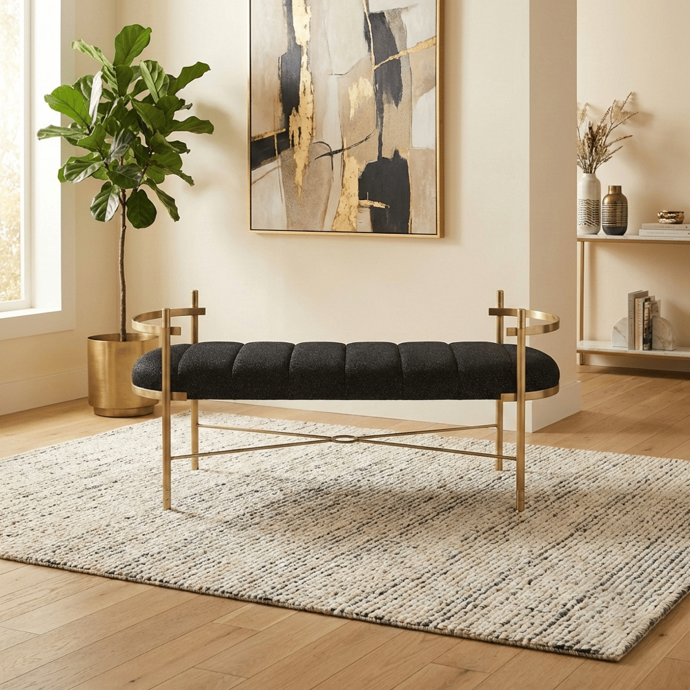 Verona Siyah Puf Bench