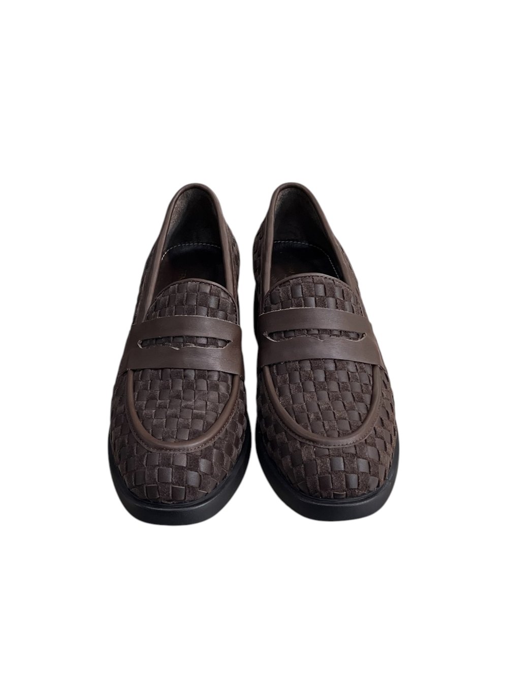 Kahve  Hakiki Deri Örgü  Comfort Taban  Topuklu  Loafer