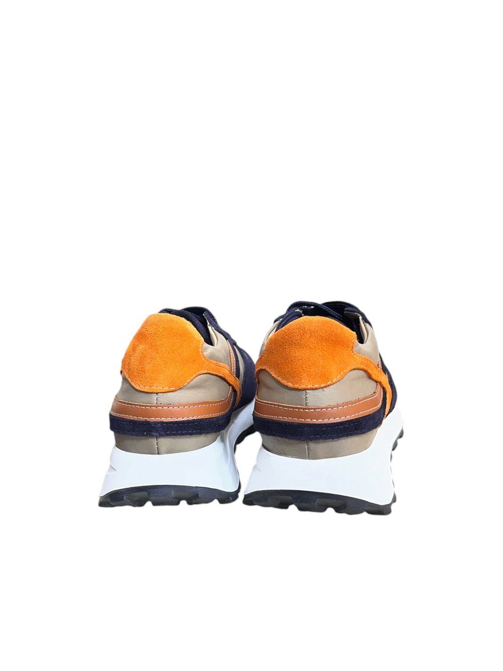 Lacivert Süet Kum Hakiki Deri  Bağcıklı Comfort Sneaker