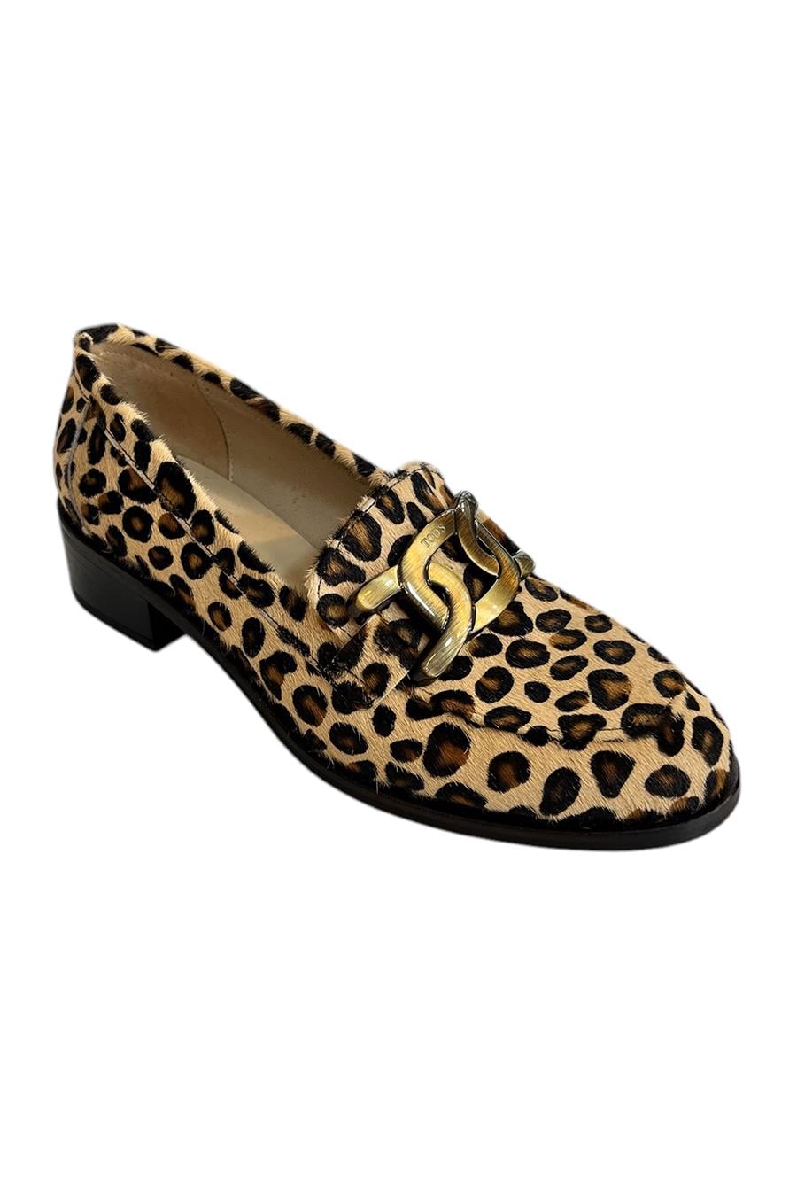 Leopar Hakiki Tay Deri Toka Detay Loafer