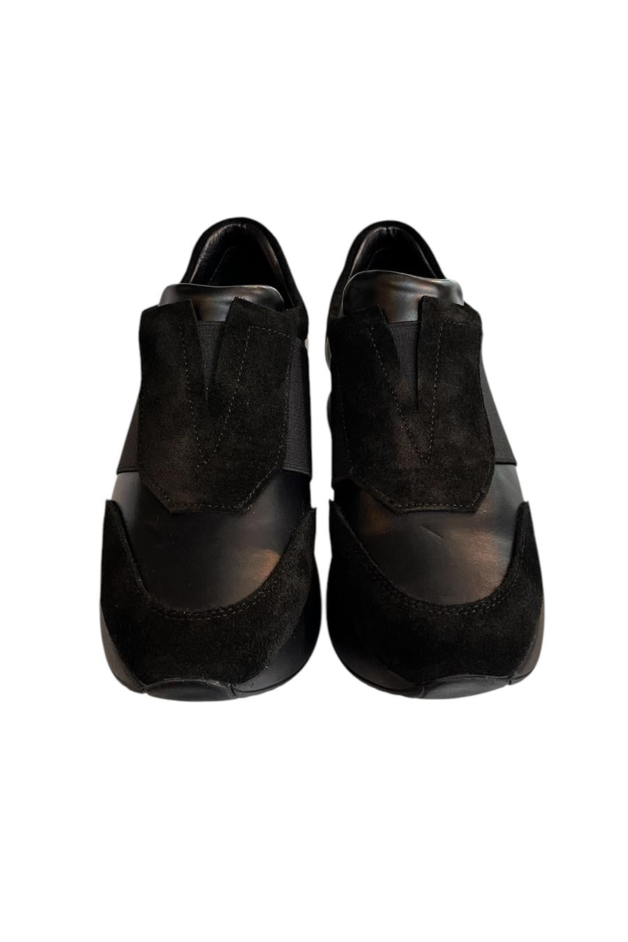 Siyah Hakiki Deri Comfort Taban Sneaker