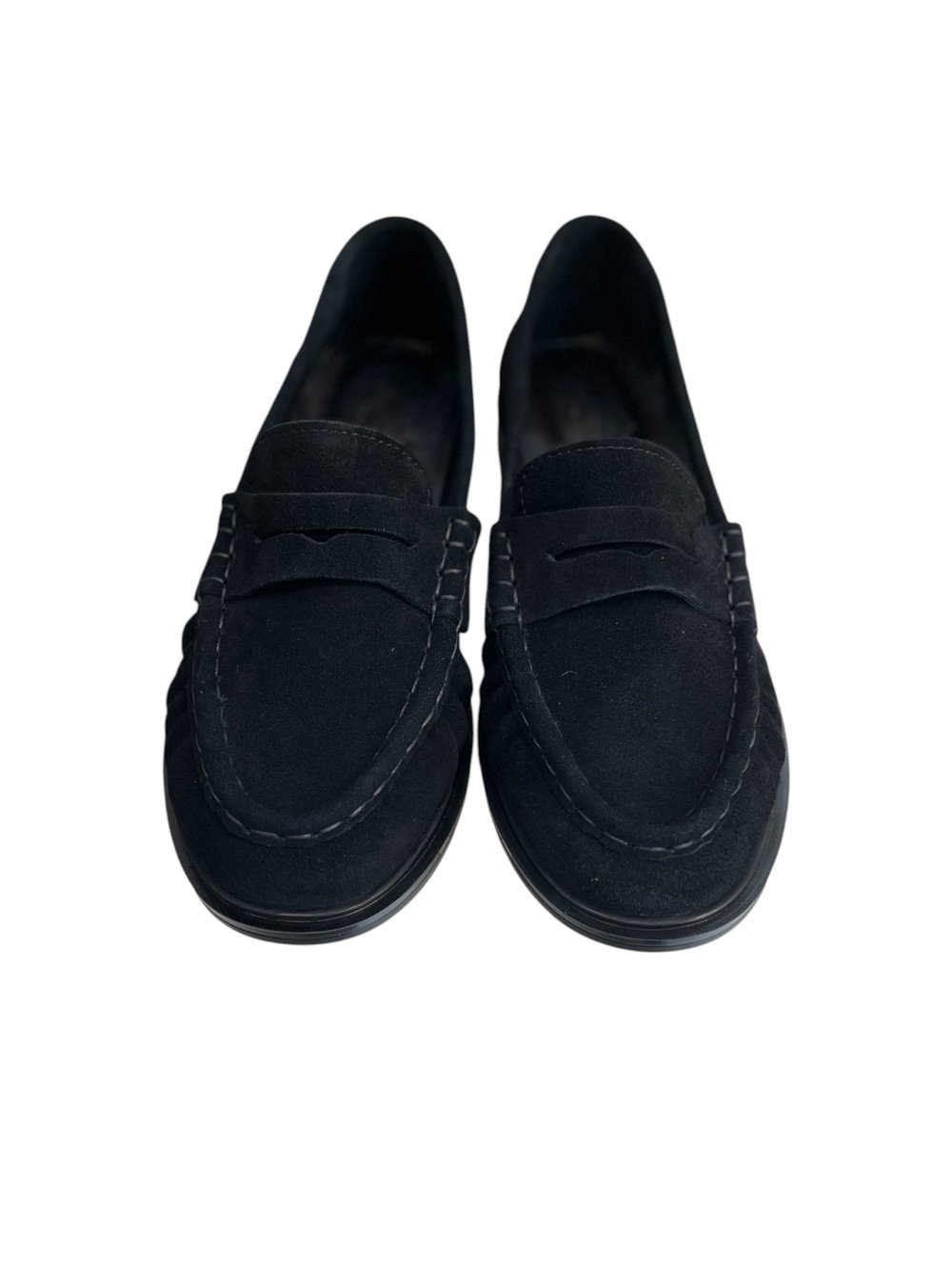 Siyah Hakiki Deri Süet  Comfort  Taban  Loafer