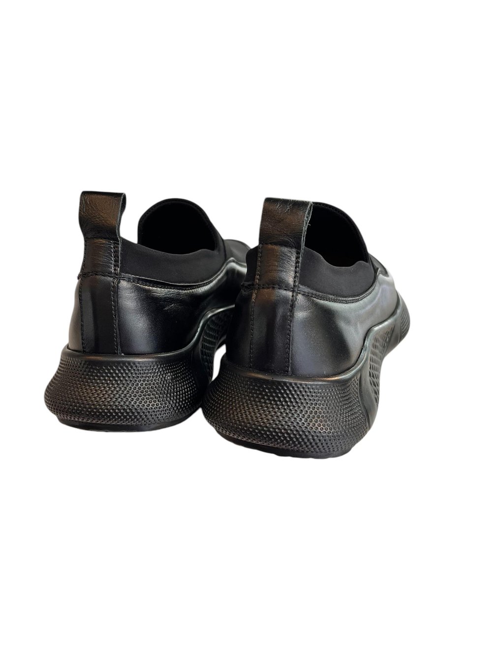 Siyah Hakiki Deri Tokalı Strech Yüzlü Comfort Sneaker