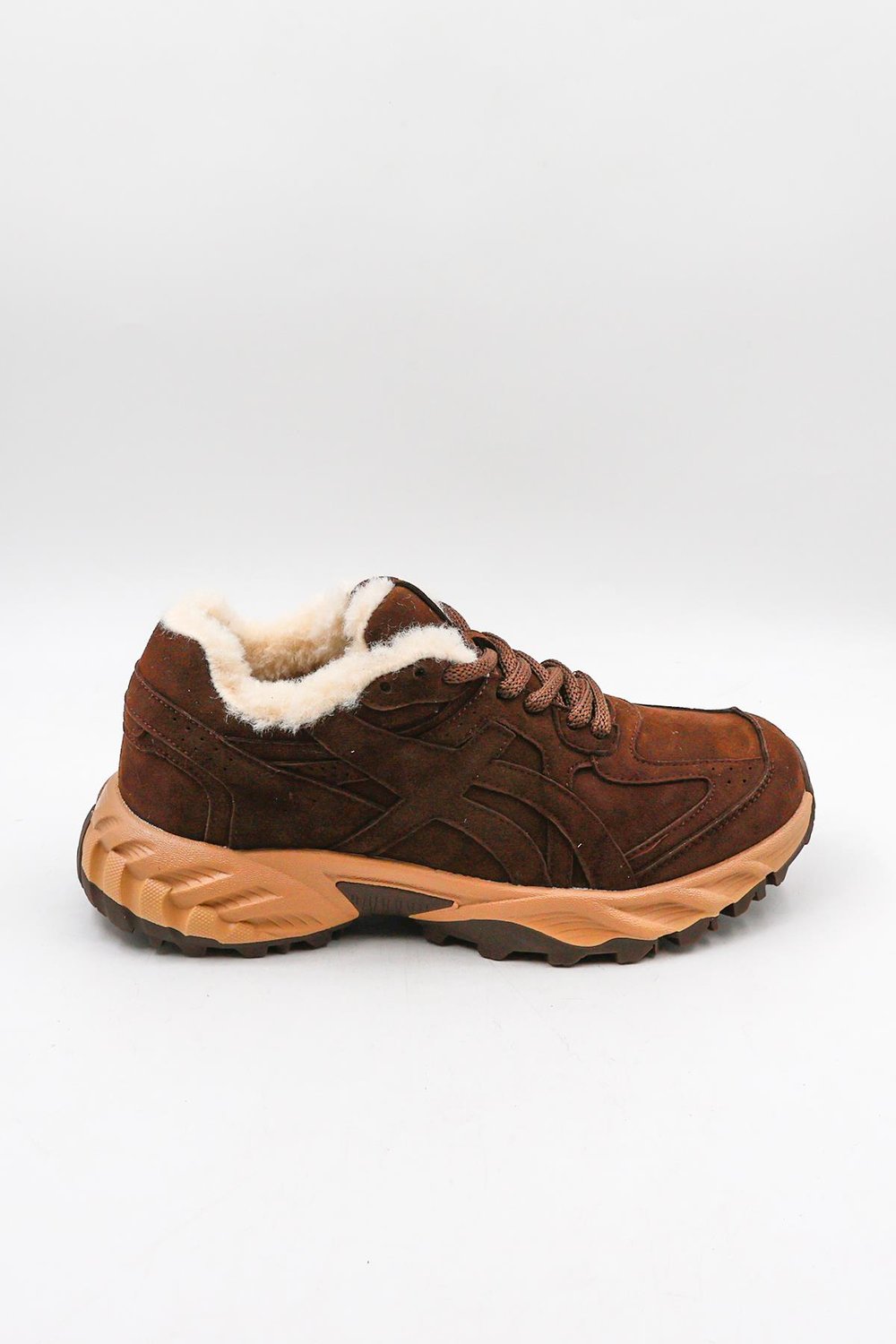 Guja İthal Seri Kadın İçi Kürklü Sneaker Spor Ayakkabı GJ368-1 - Kahve - 36