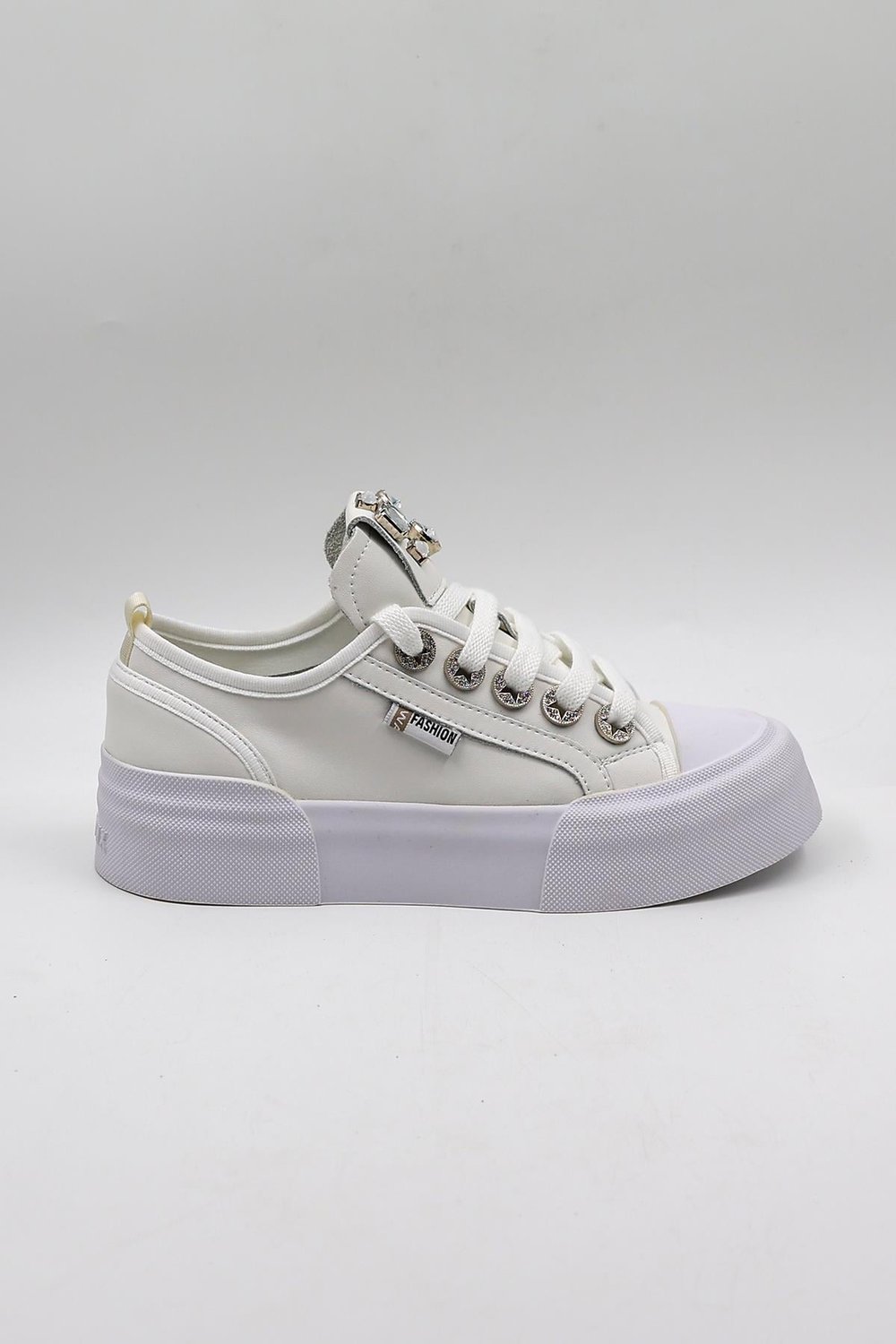 Kriste Bell Kadın Taşlı Sneakers KB0014 Beyaz