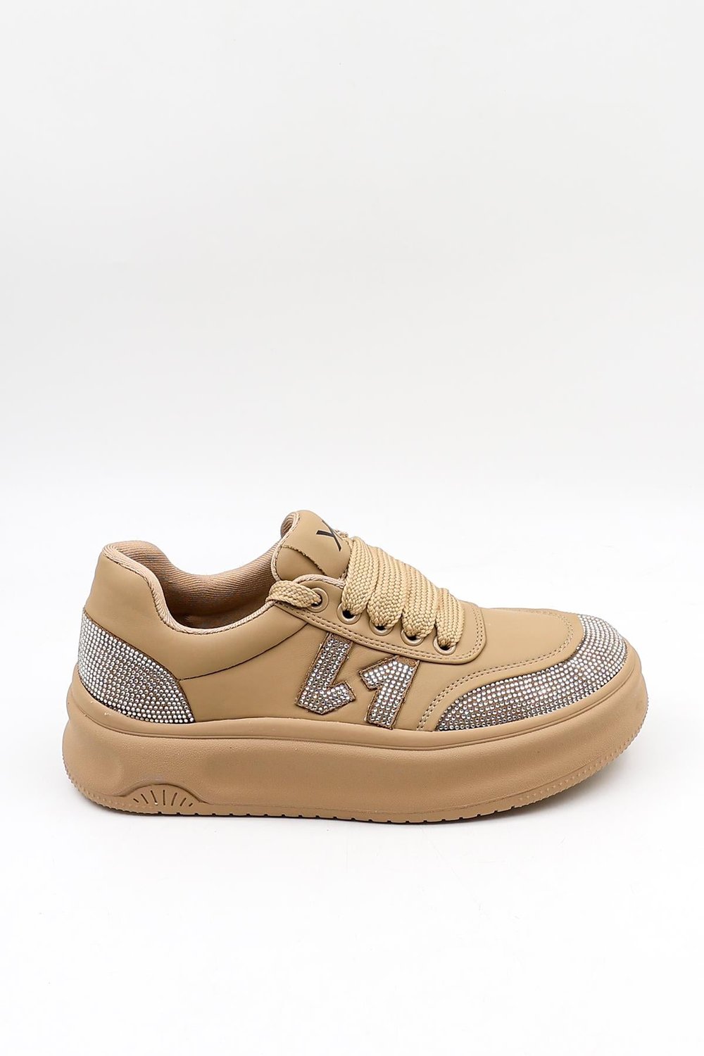 KristeBell İthal Özel Seri Kadın Sneaker Ayakabbı KB1002 - Bej - 36