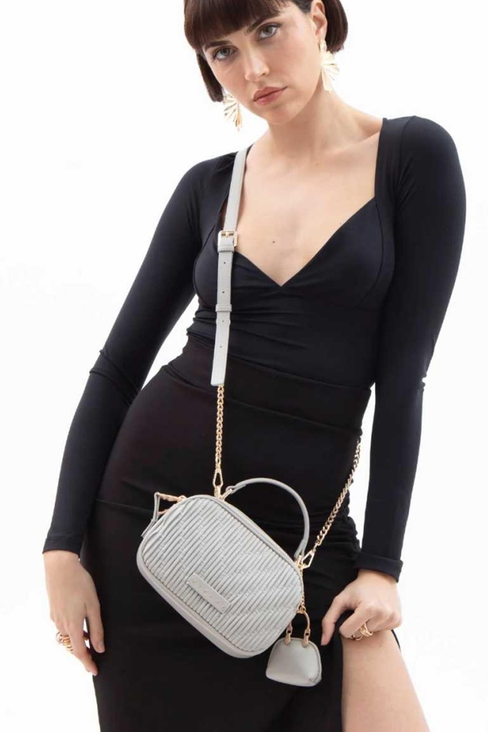 Sisley Kadın El Çantası SLY 142 - Açık Gri