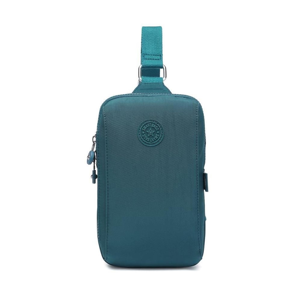 Smart Bags Krinkıl Kumaş Bodybag Uniseks Metalik Postacı Çantası BC 3105 - Metalik Koyu Yeşil