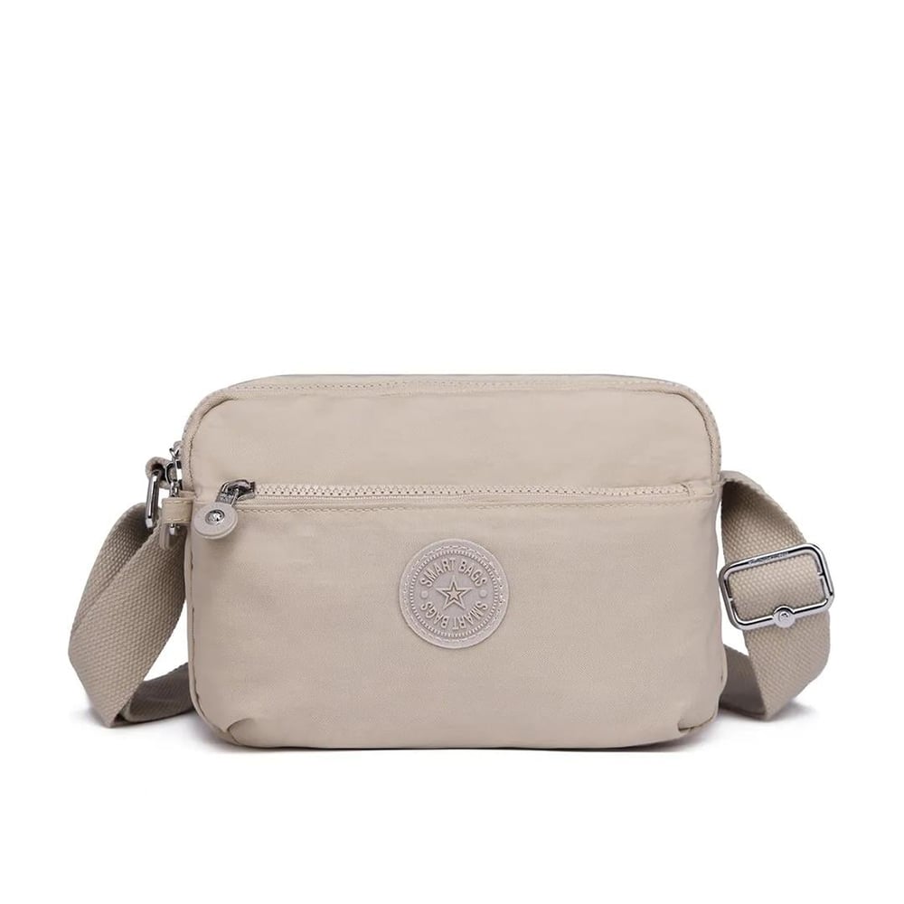 Smart Bags Krinkıl Kumaş Kadın Postacı Çantası BC 3029 - Açık Kahve