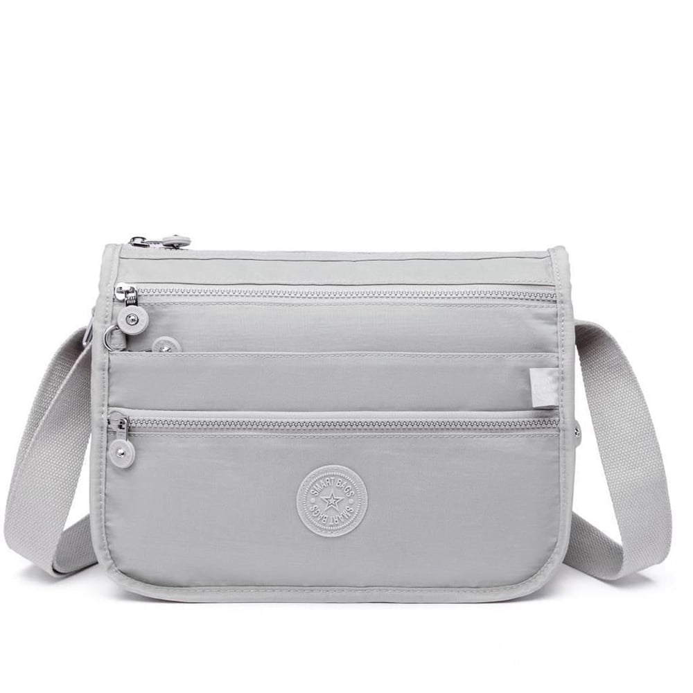 Smart Bags Krinkıl Kumaş Postacı Çantası BC 1128 - Açık Gri