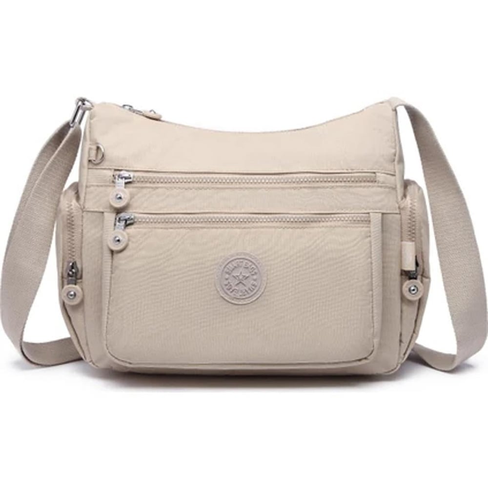 Smart Bags Krinkıl Kumaş Su Geçirmez Kadın Çapraz Çanta BC 1115 - Ten