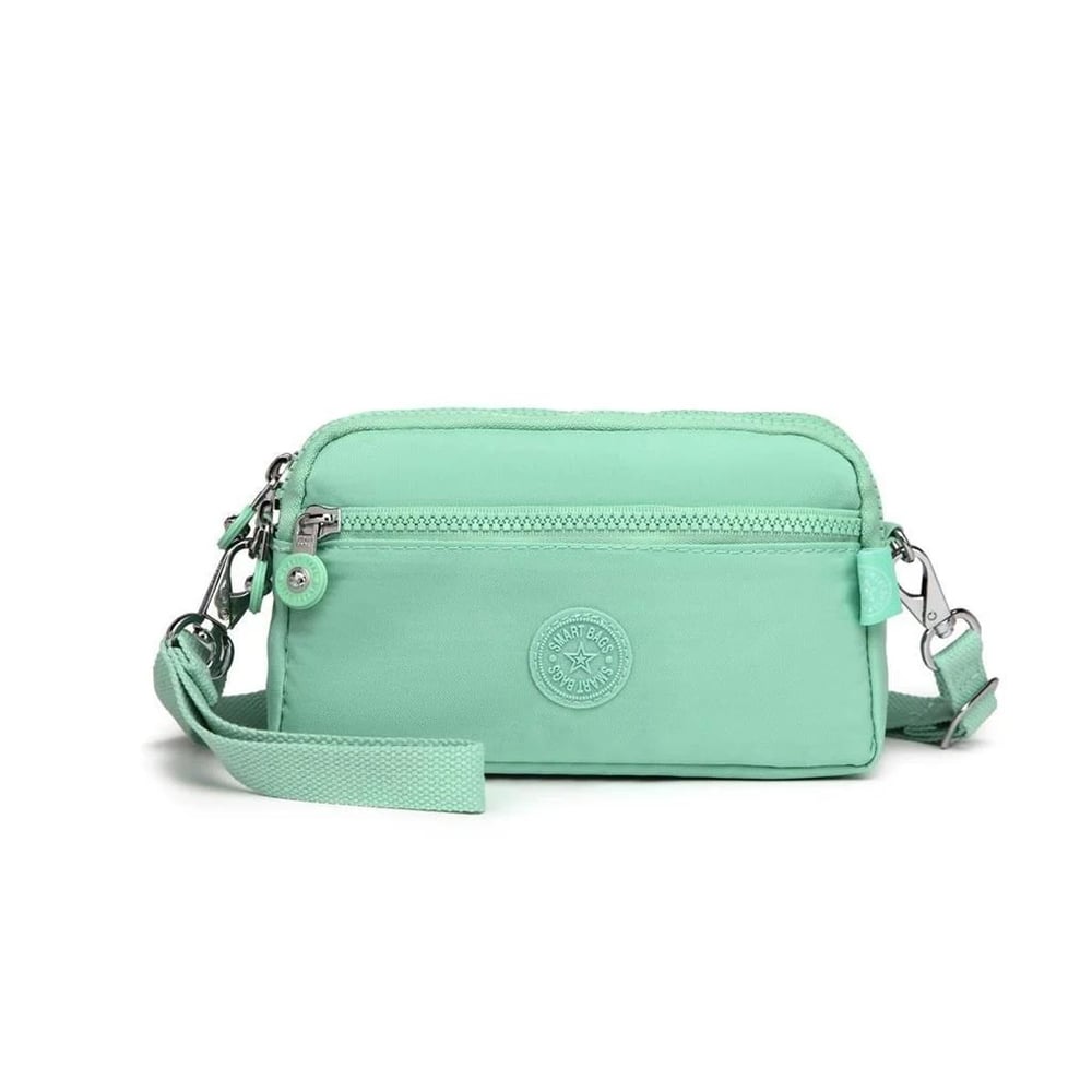 Smart Bags Krinkıl Kumaş Su Geçirmez Mini Boy Postacı Çantası BC 1112 - Açık Yeşil