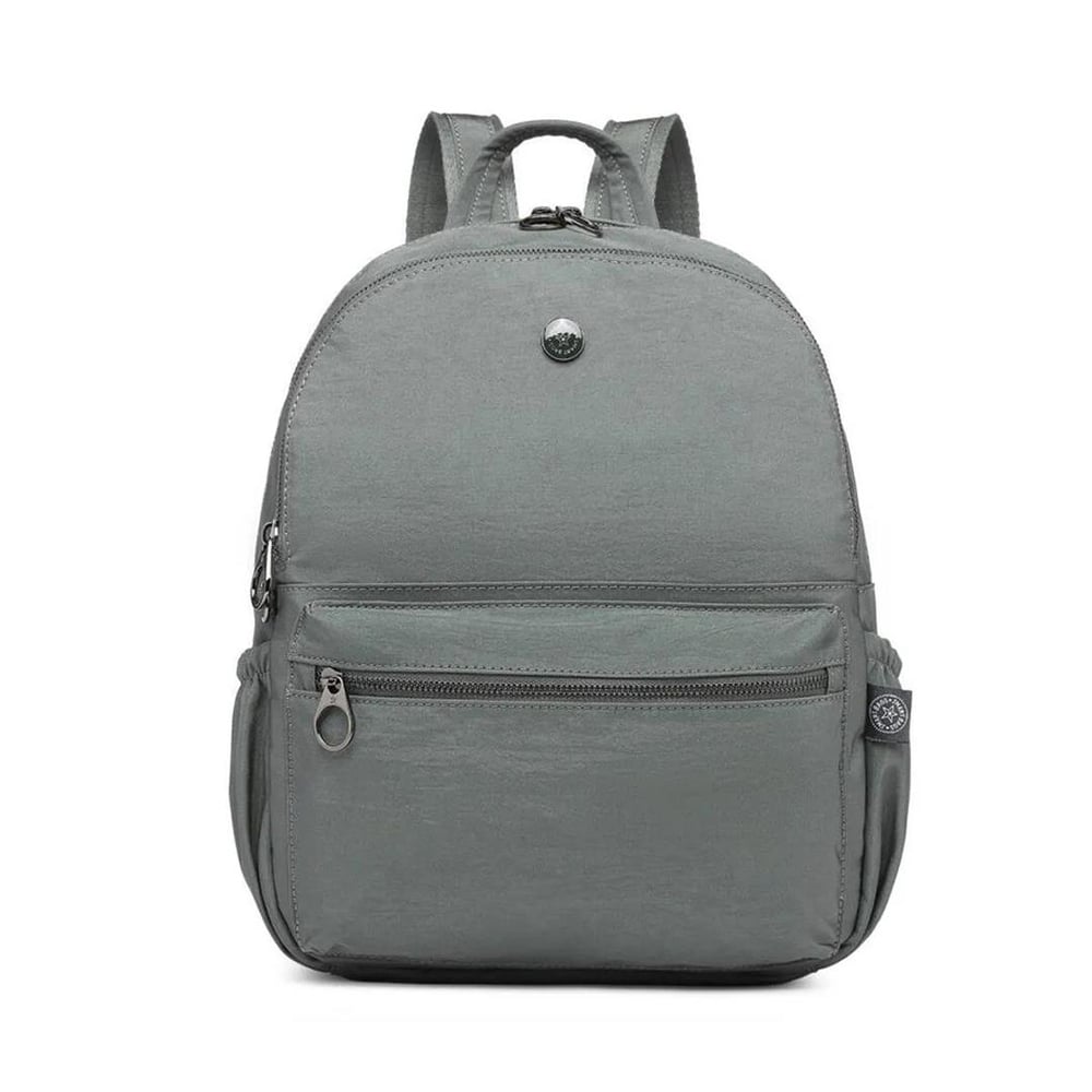 Smart Bags Krinkıl Metalik Kumaş Büyük Boy Sırt Çantası BC 3125 - Metalik Koyu Yeşil