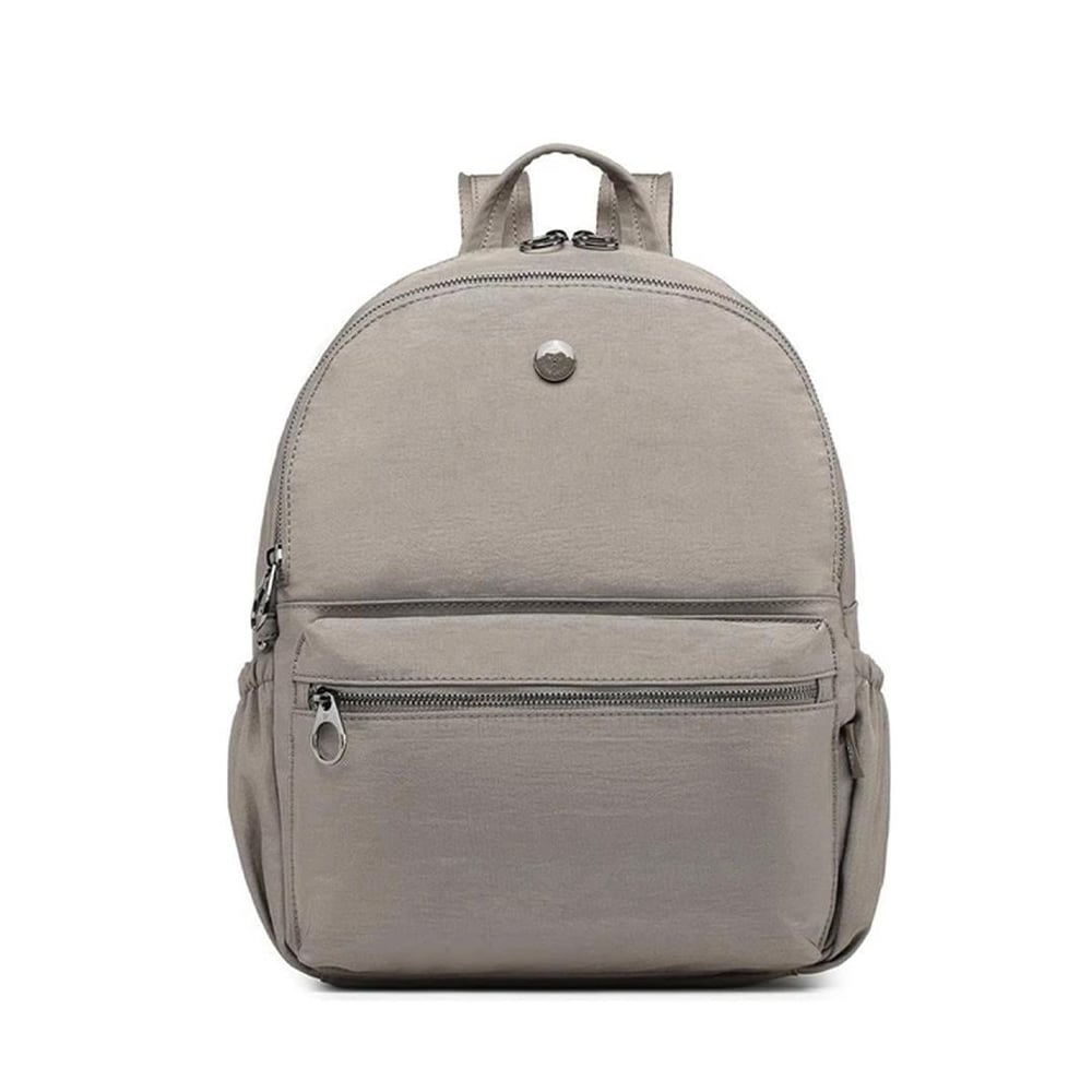 Smart Bags Krinkıl Metalik Kumaş Büyük Boy Sırt Çantası BC 3125 - Vizon