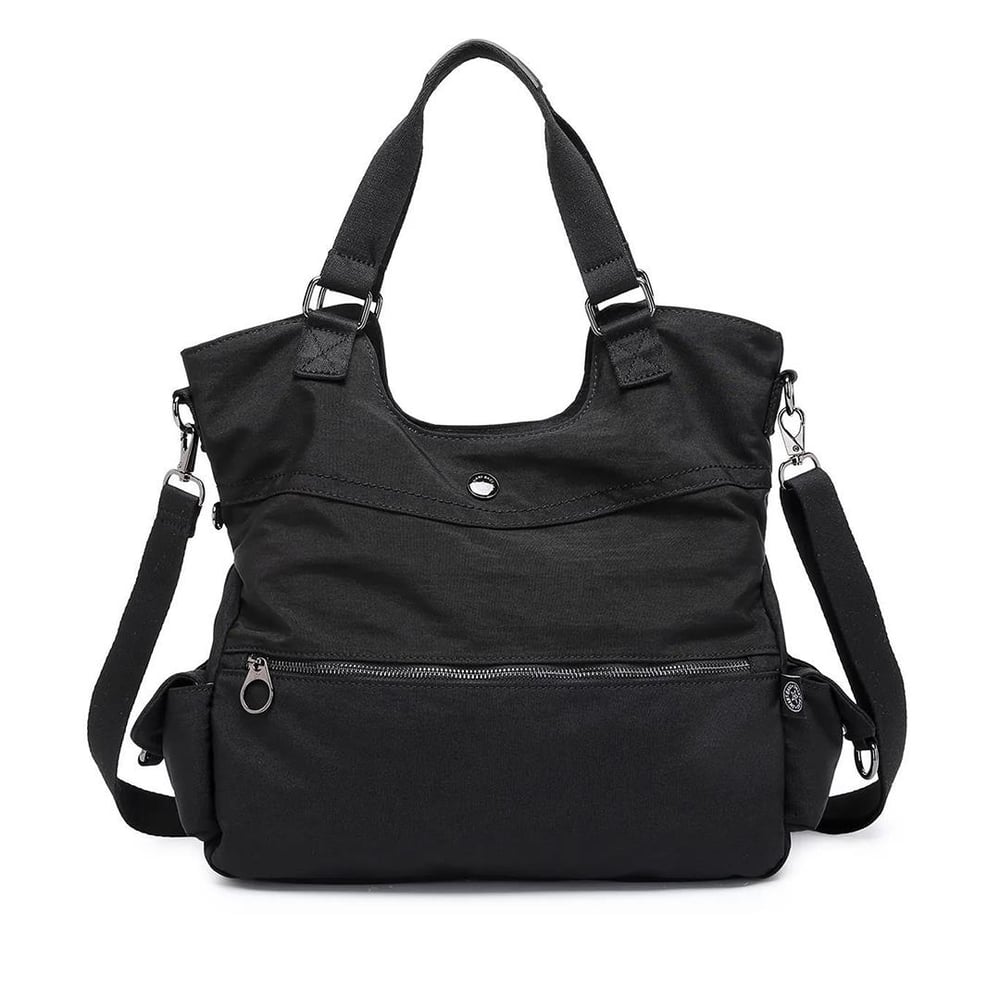 Smart Bags Metalik Kumaş Omuz Çantası BC 3221 - Siyah