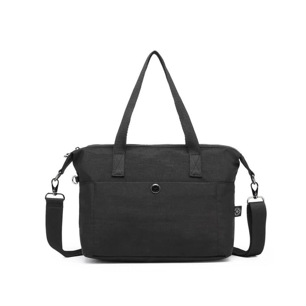 Smart Bags Nano Metalik Kumaş Kadın Omuz Çantası BC 3127 - Metalik Siyah