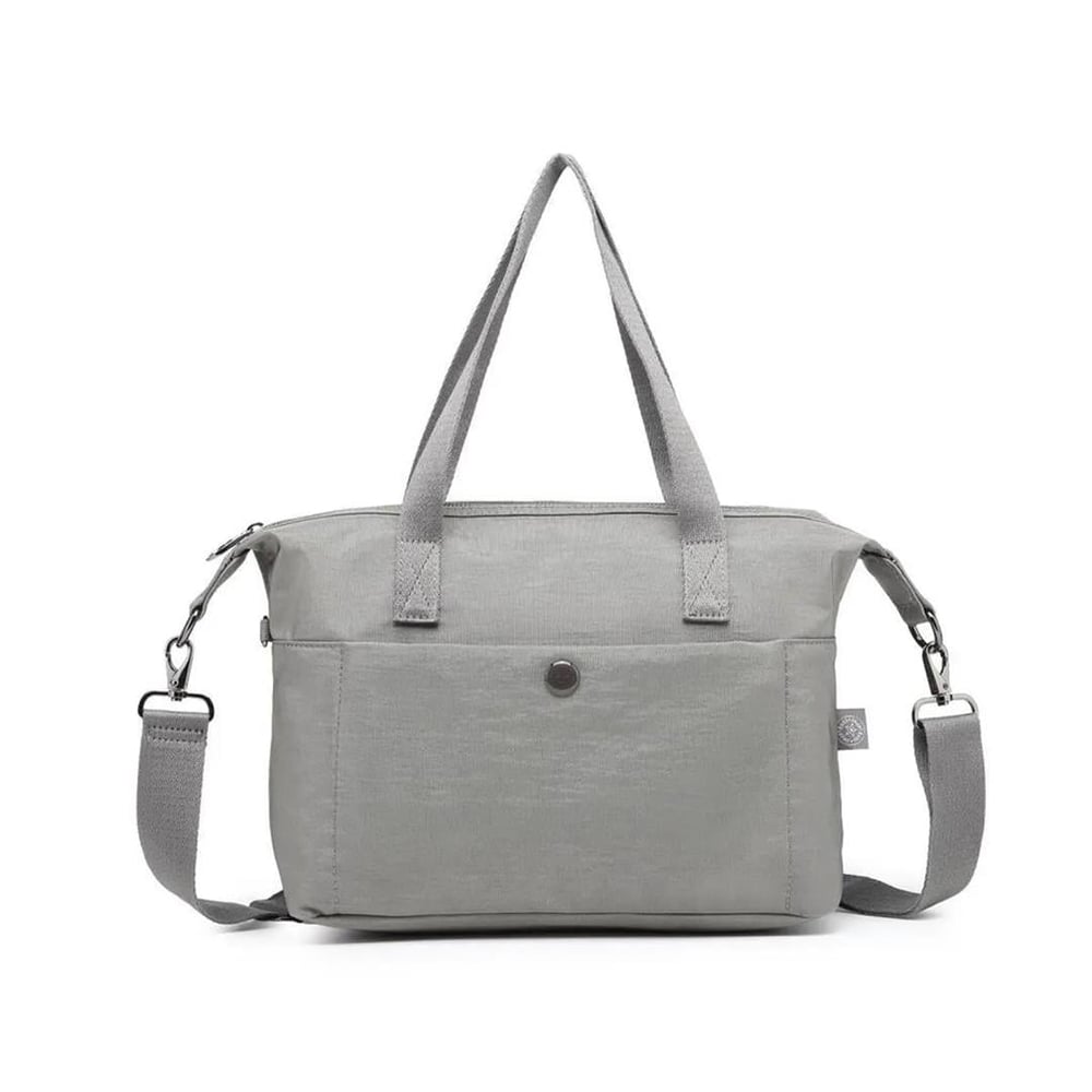 Smart Bags Nano Metalik Kumaş Kadın Omuz Çantası BC 3127 - Koyu Gri