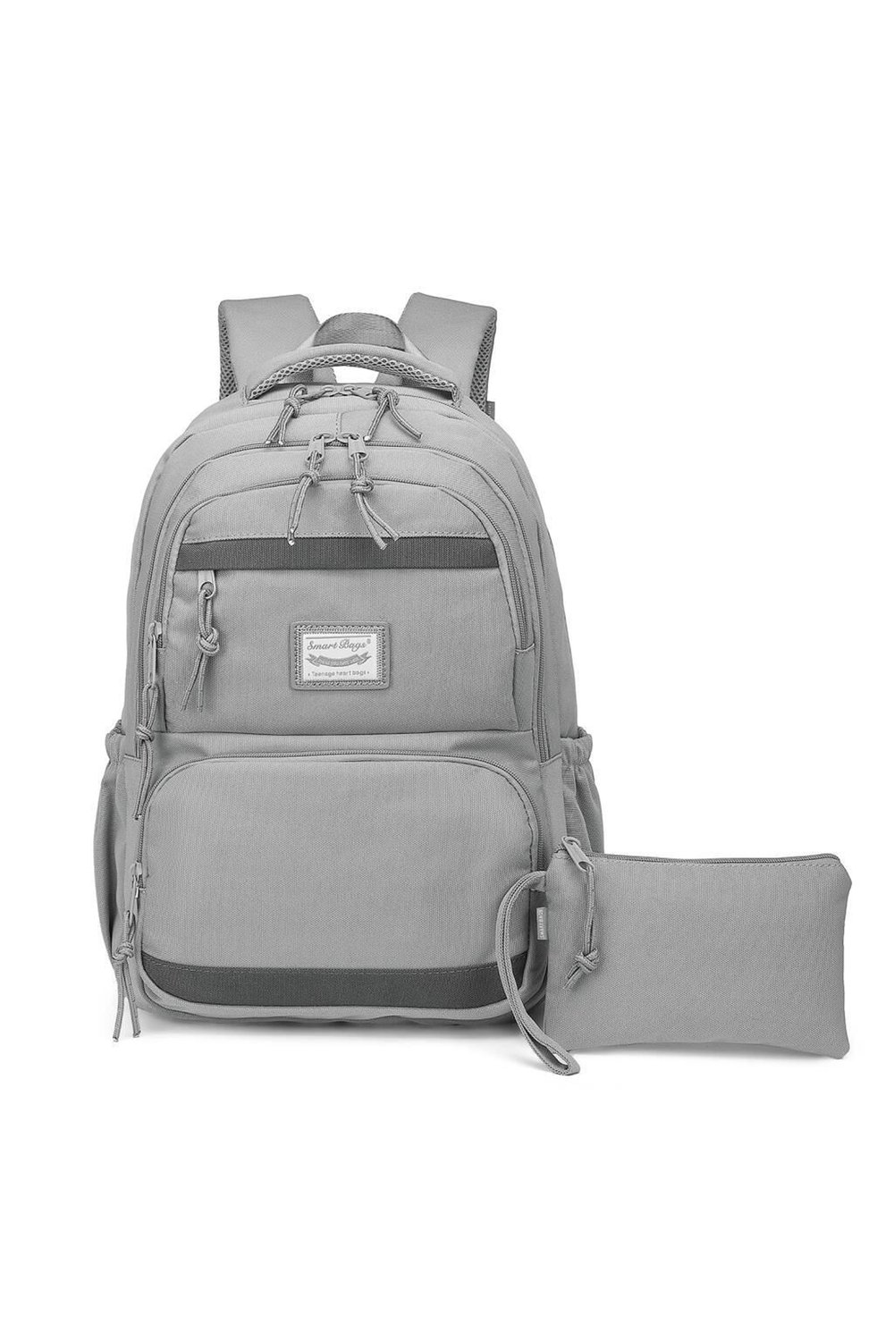 Smart Bags Sırt Çantası Okul Boyu Kalem Kutusu Hediyeli 3234 - Vizon Gri