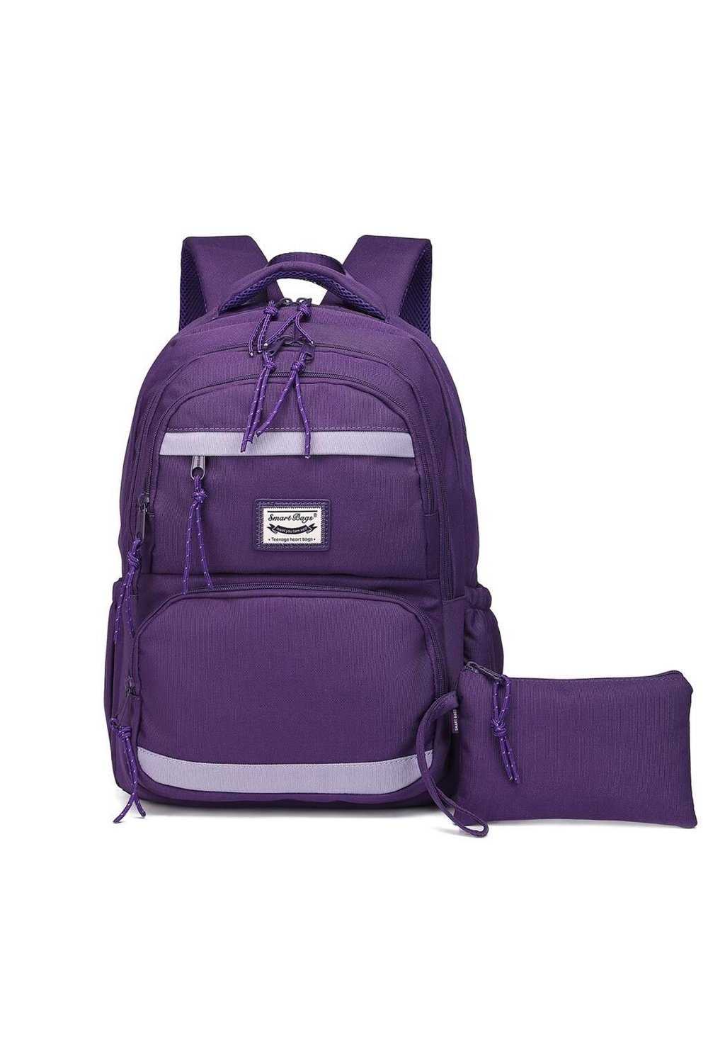 Smart Bags Sırt Çantası Okul Boyu Kalem Kutusu Hediyeli 3234 - Mor Eflatun