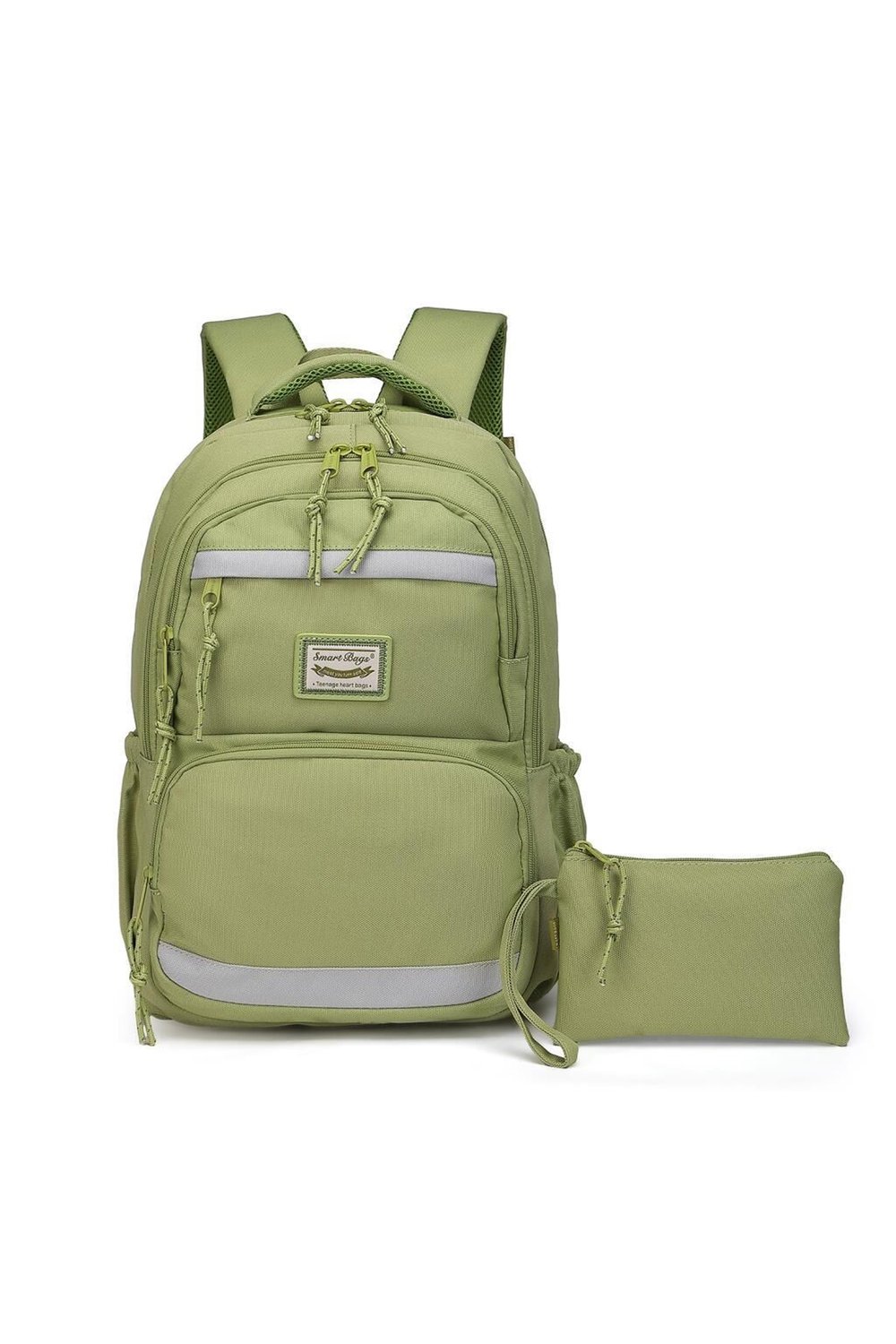 Smart Bags Sırt Çantası Okul Boyu Kalem Kutusu Hediyeli 3234 - New Yeşil A.Gri