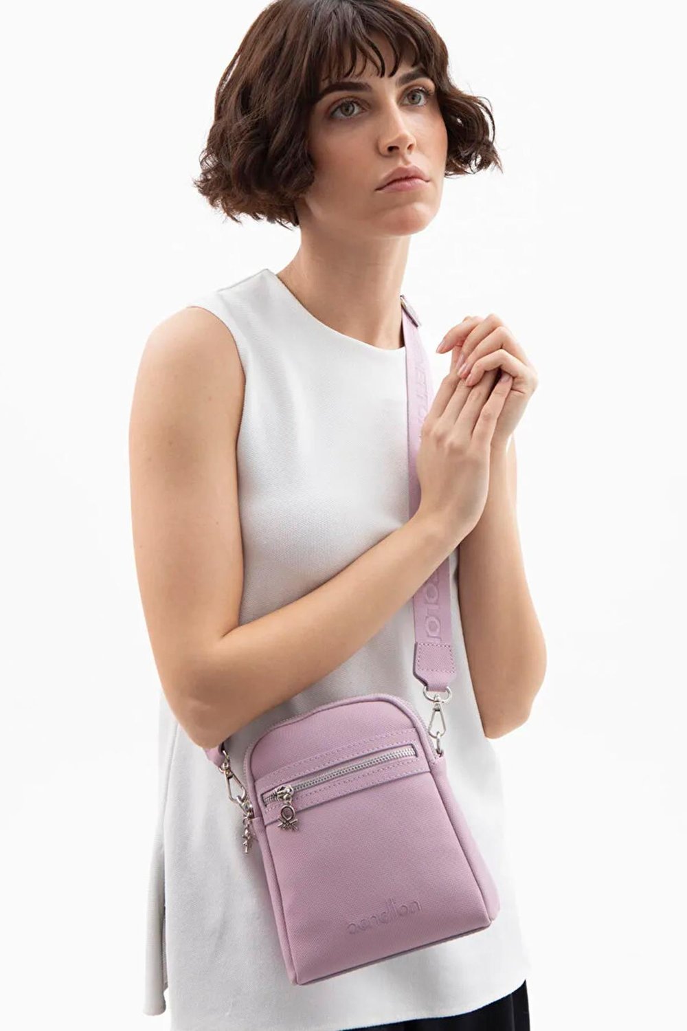 United Colors Of Benetton Mini Çapraz Çanta BC 1584 - Lila