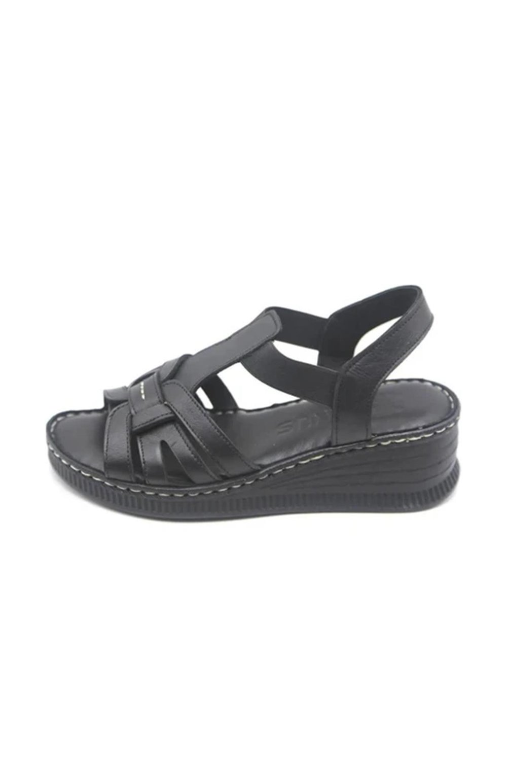 Venüs Kadın Hakiki Günlük Sandalet VN24028801Y - Siyah